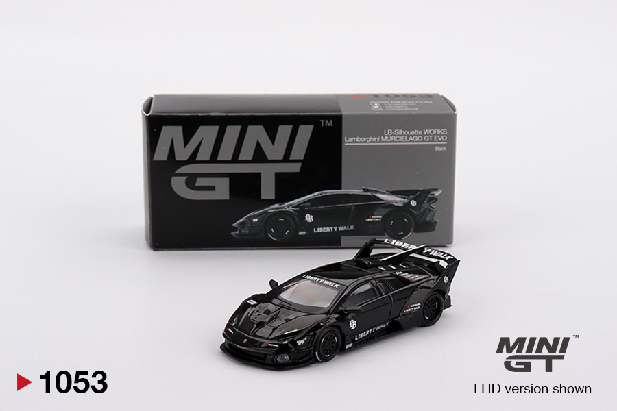 MINI GT Lamborghini LB-Silhouette WORKS Murciélago GT EVO Black