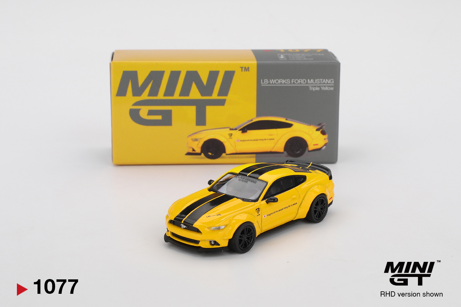MINI GT LB-WORKS Ford Mustang Triple Yellow