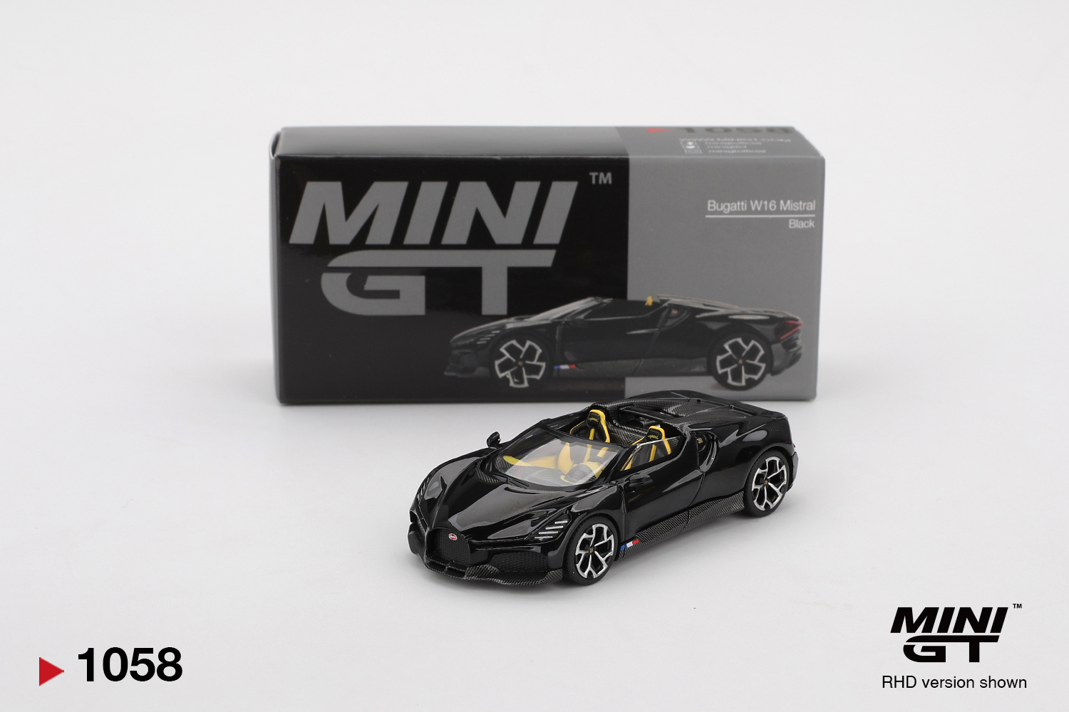 MINI GT Bugatti W16 Mistral Black
