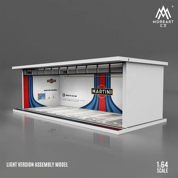 MoreArt Martini Racing Garage Diorama Display | MoreArt 1:64 Diorama photo 2