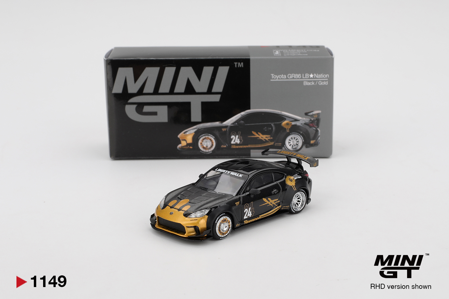 MINI GT Toyota GR86 LB★Nation Black / Gold