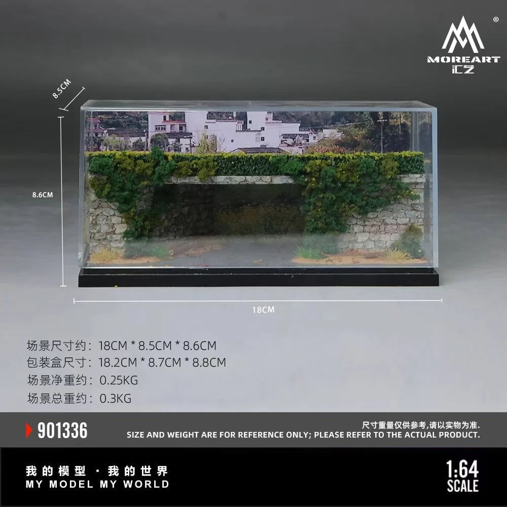 MoreArt Rural Bridge Scene Diorama & Garage | MoreArt 1:64 Diorama photo 4