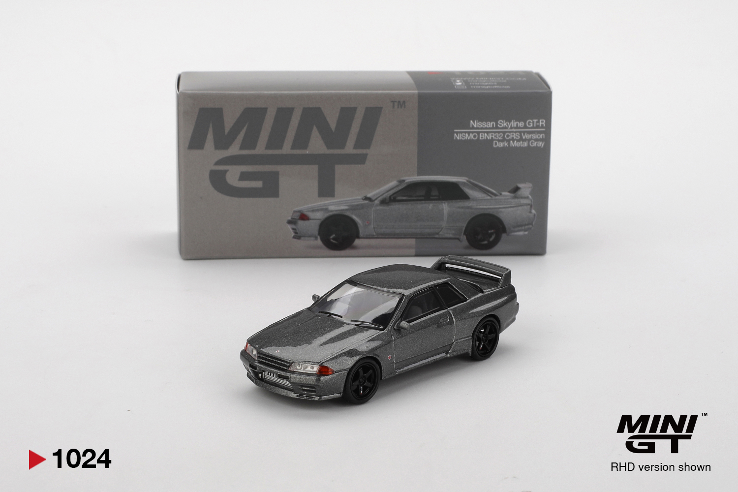 MINI GT Nissan Skyline GT-R NISMO BNR32 CRS Dark Metallic Gray