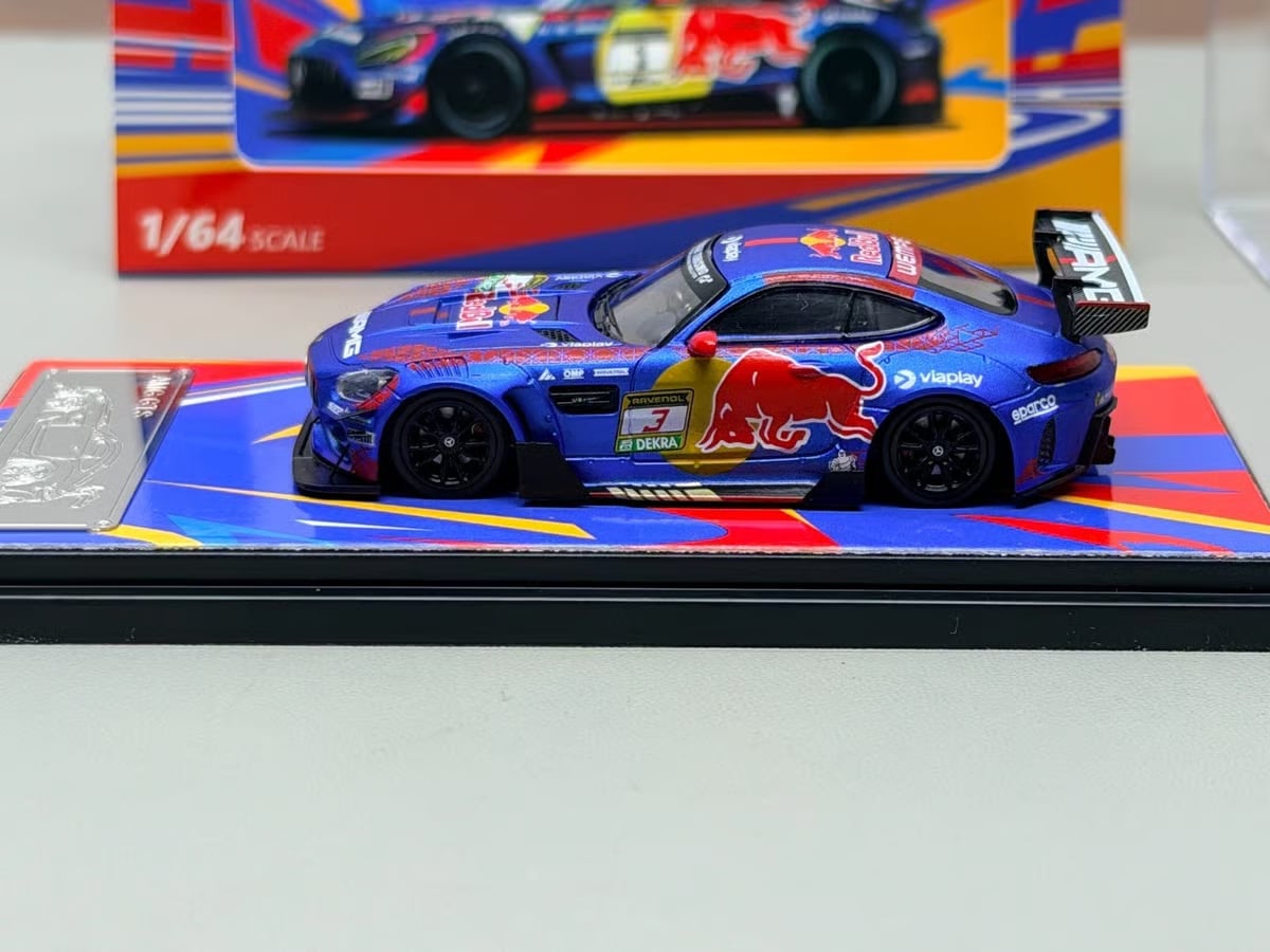 Rhino Model Mercedes-Benz AMG GTS #3 Max Verstappen Race Car Diecast Car Model