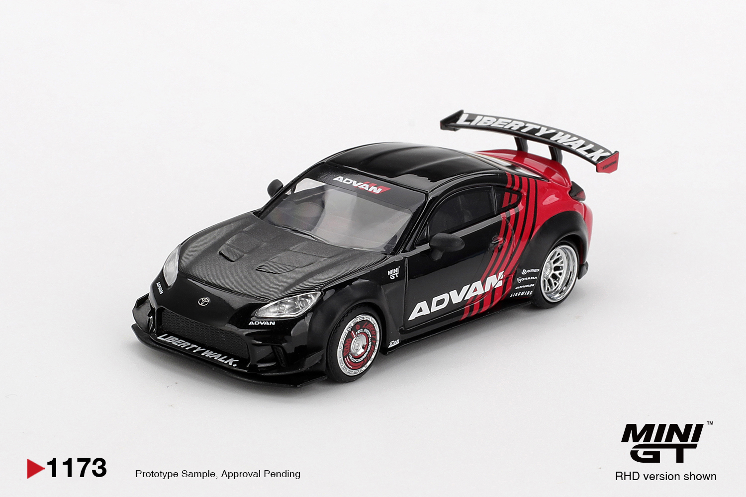 MINI GT Toyota GR86 LB★Nation Advan Black Red