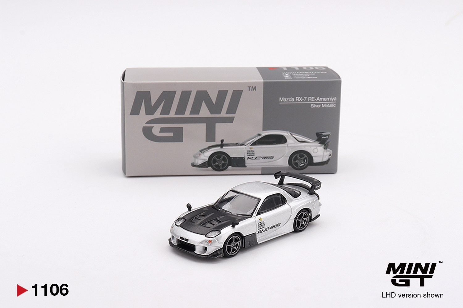 MINI GT Mazda RX-7 RE-Amemiya Silver Metallic