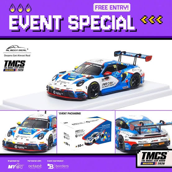 AR Box Porsche 911 GT3 R Sepang #911 Presentation Car | Almost Real AR Box 1:64 photo 2