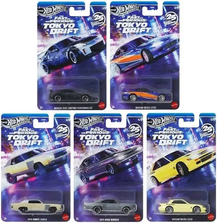 Hot Wheels Fast & Furious Tokyo Drift Complete Set (5 Cars)