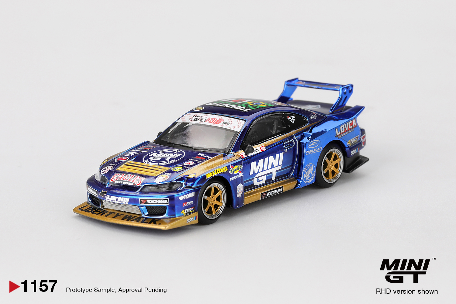 MINI GT Nissan Silvia S15 LB-Super Silhouette #555 Team MINI GT 2025 Formula Drift