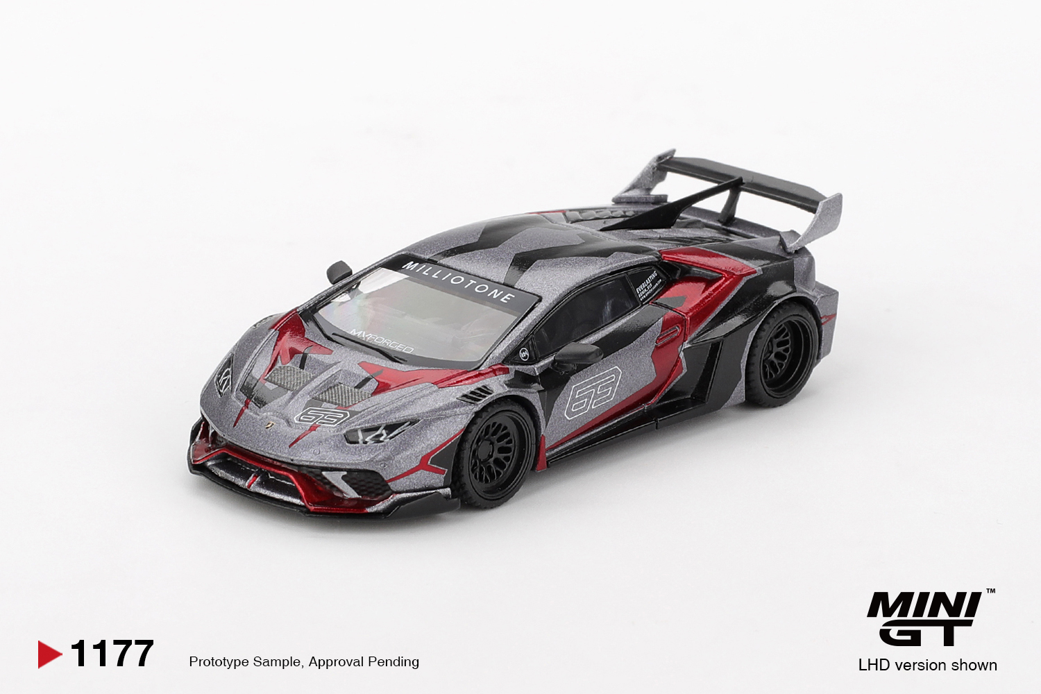 MINI GT LB★WORKS Lamborghini Huracán GT RONIN Grey