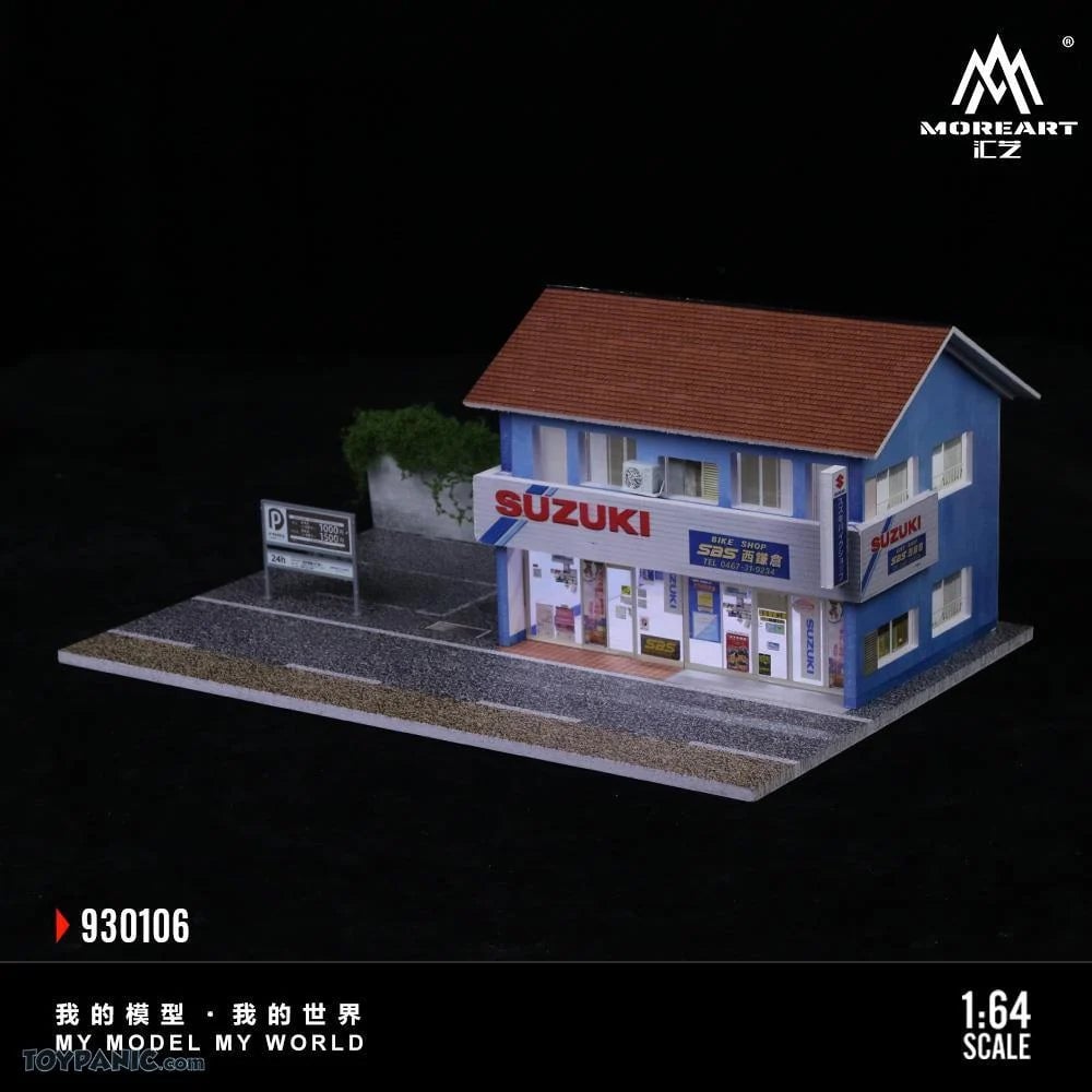 MoreArt Nishi-Kamakura Suzuki Motorcycle Store Diorama | MoreArt 1:64 Diorama photo 2