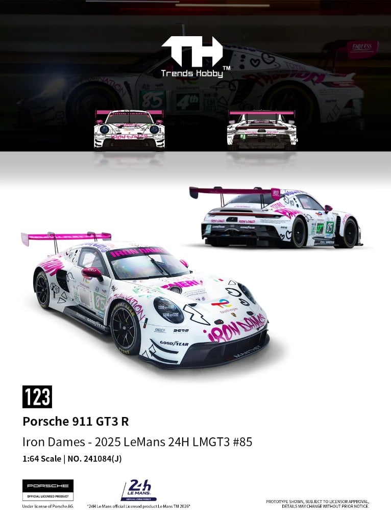 Trends Hobby Porsche 911 GT3 R Iron Dames 2025 Le Mans #85
