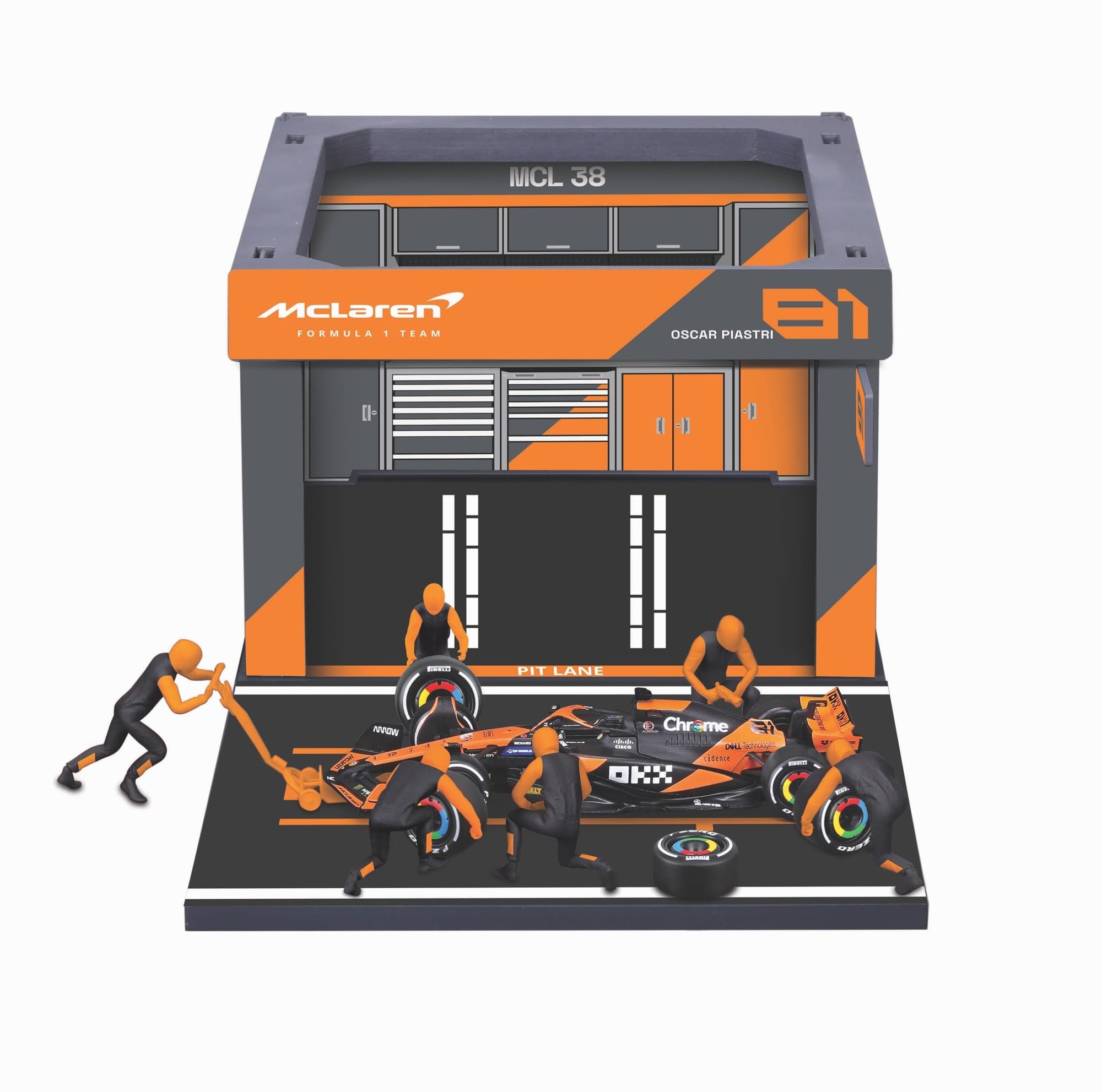 Bburago Bburago Pit Pass McLaren MCL38 Oscar Piastri #81 Diorama | 2024 | 1:43