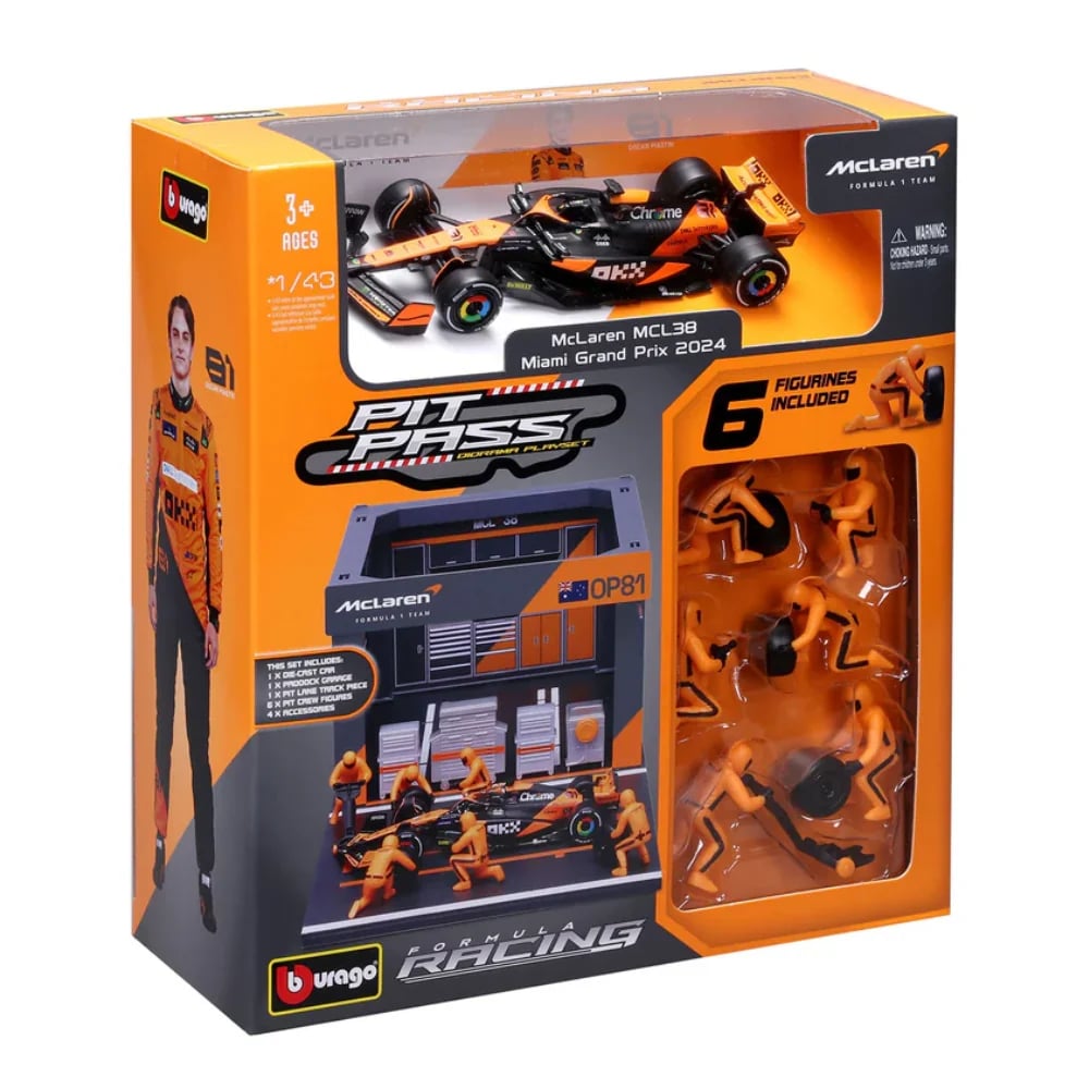 Bburago Bburago Pit Pass McLaren MCL38 Oscar Piastri #81 Diorama | 2024 | 1:43 photo 2