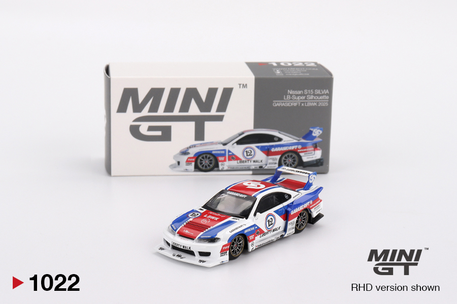 MINI GT Nissan LB-Super Silhouette S15 Silvia Garasidrift x LBWK