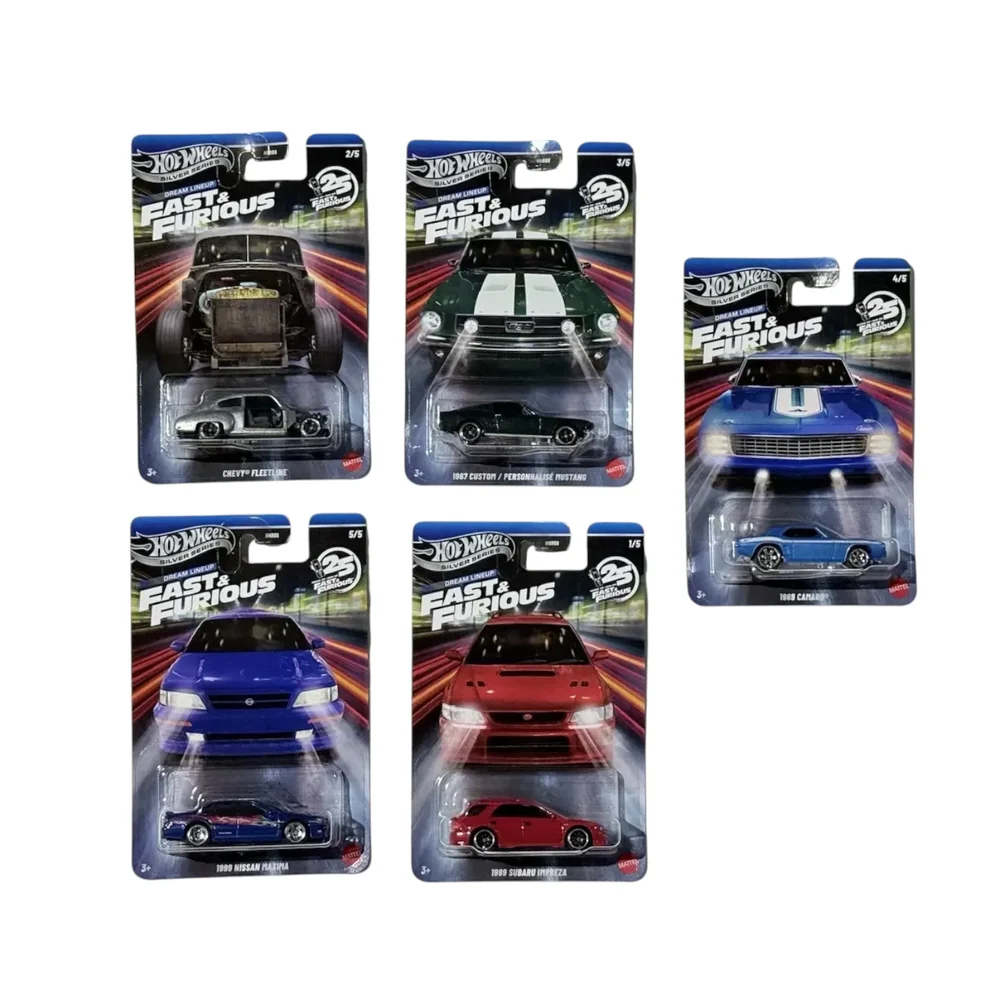 Hot Wheels Fast & Furious Dream Lineup Complete Set (5 Cars)