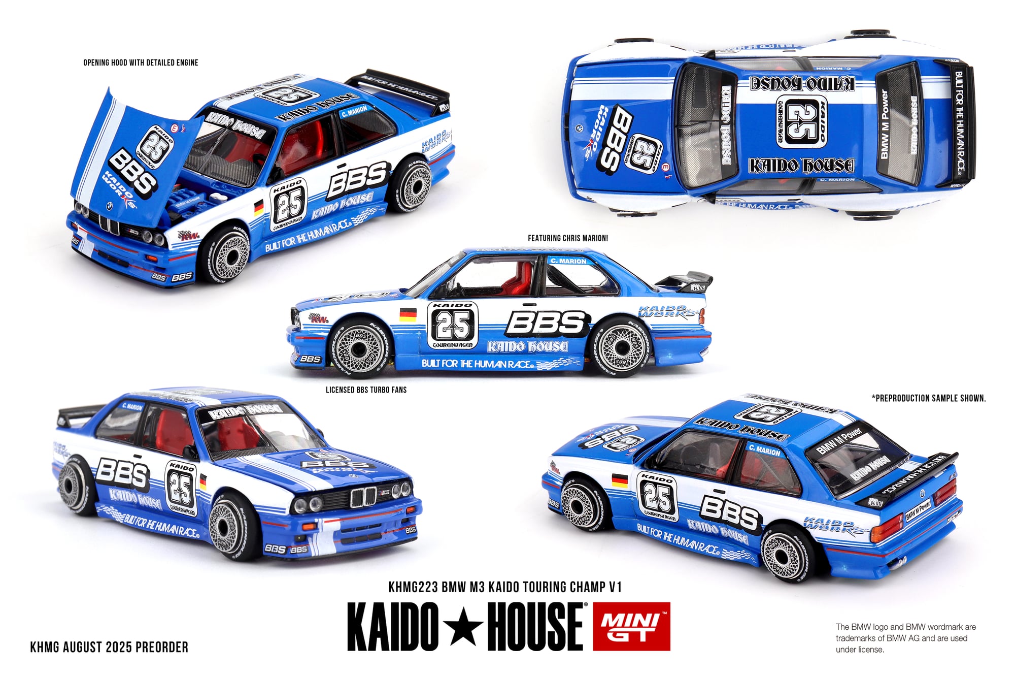 Kaido House BMW M3 E30 Kaido Touring Champ V1 Light Blue