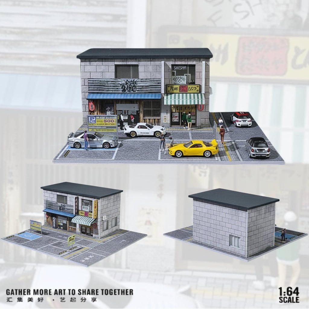 MoreArt Scale Kubota Japanese Restaurant Garage & Display Scene | MoreArt 1:64 Diorama photo 2