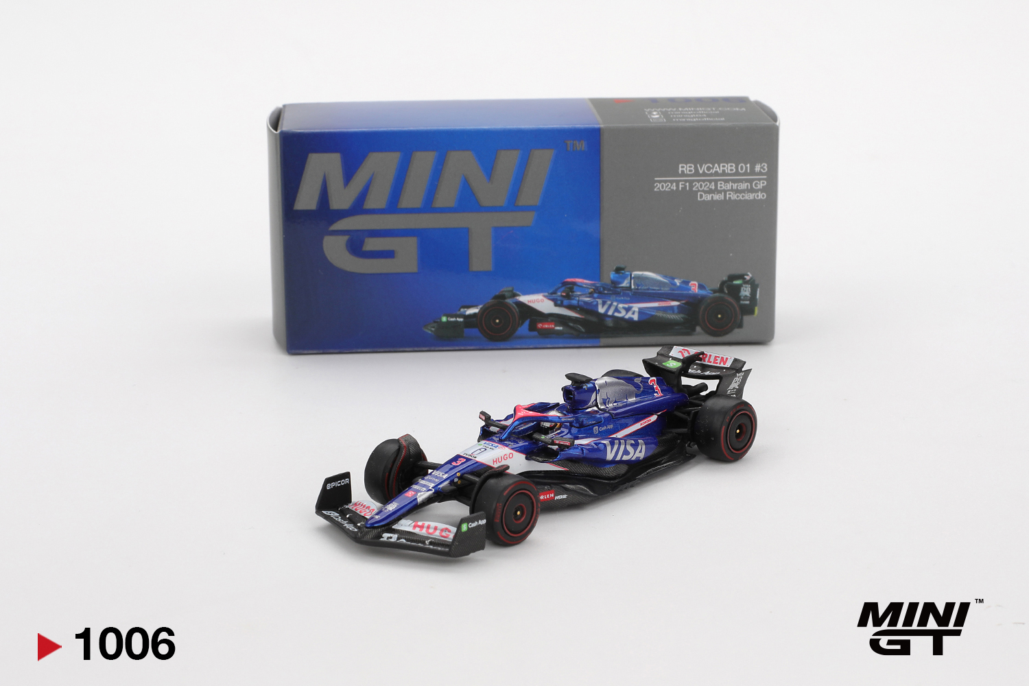 MINI GT Racing Bulls VCARB 01 #3 Daniel Ricciardo 2024 Bahrain GP