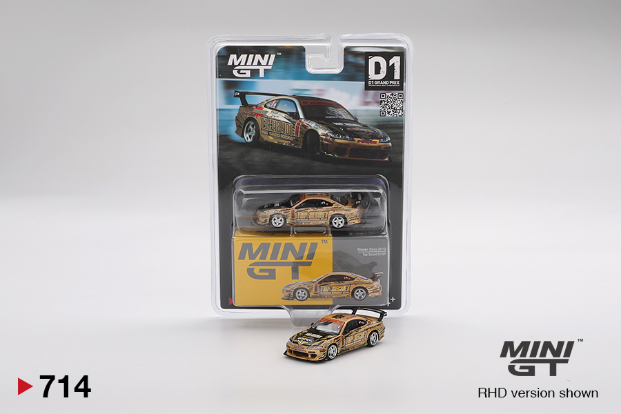 MINI GT Nissan Silvia S15 Top Secret D1GP Gold