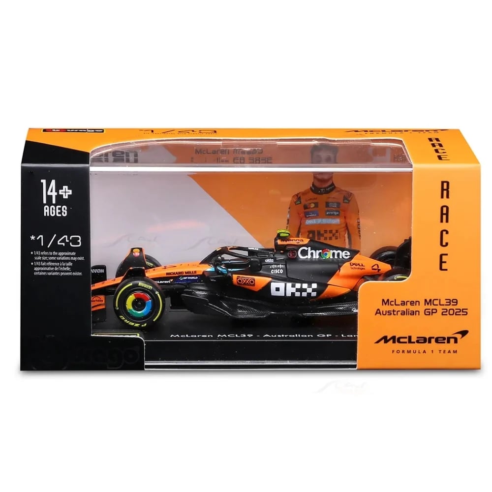 Bburago McLaren MCL38 Australian GP 2024 Lando Norris #4