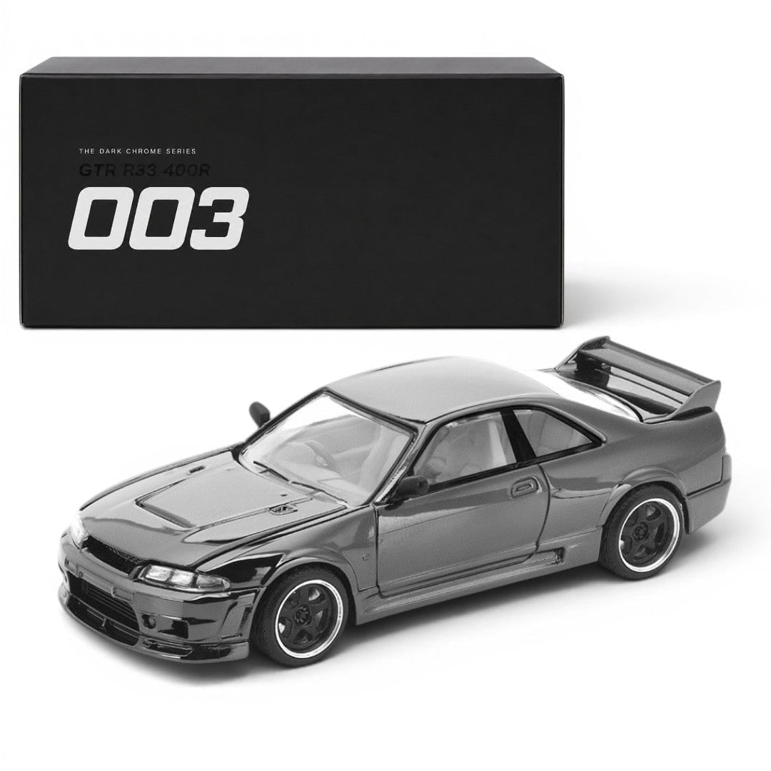 Pop Race Pop Race GTR R33 400R Dark Chrome Series 003 | 1:64