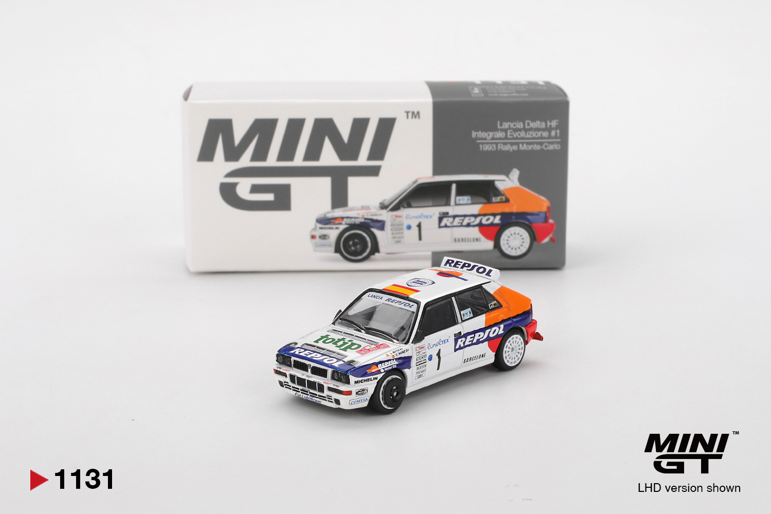 MINI GT Lancia Delta HF Integrale Evoluzione #1 1993 Rallye Monte-Carlo