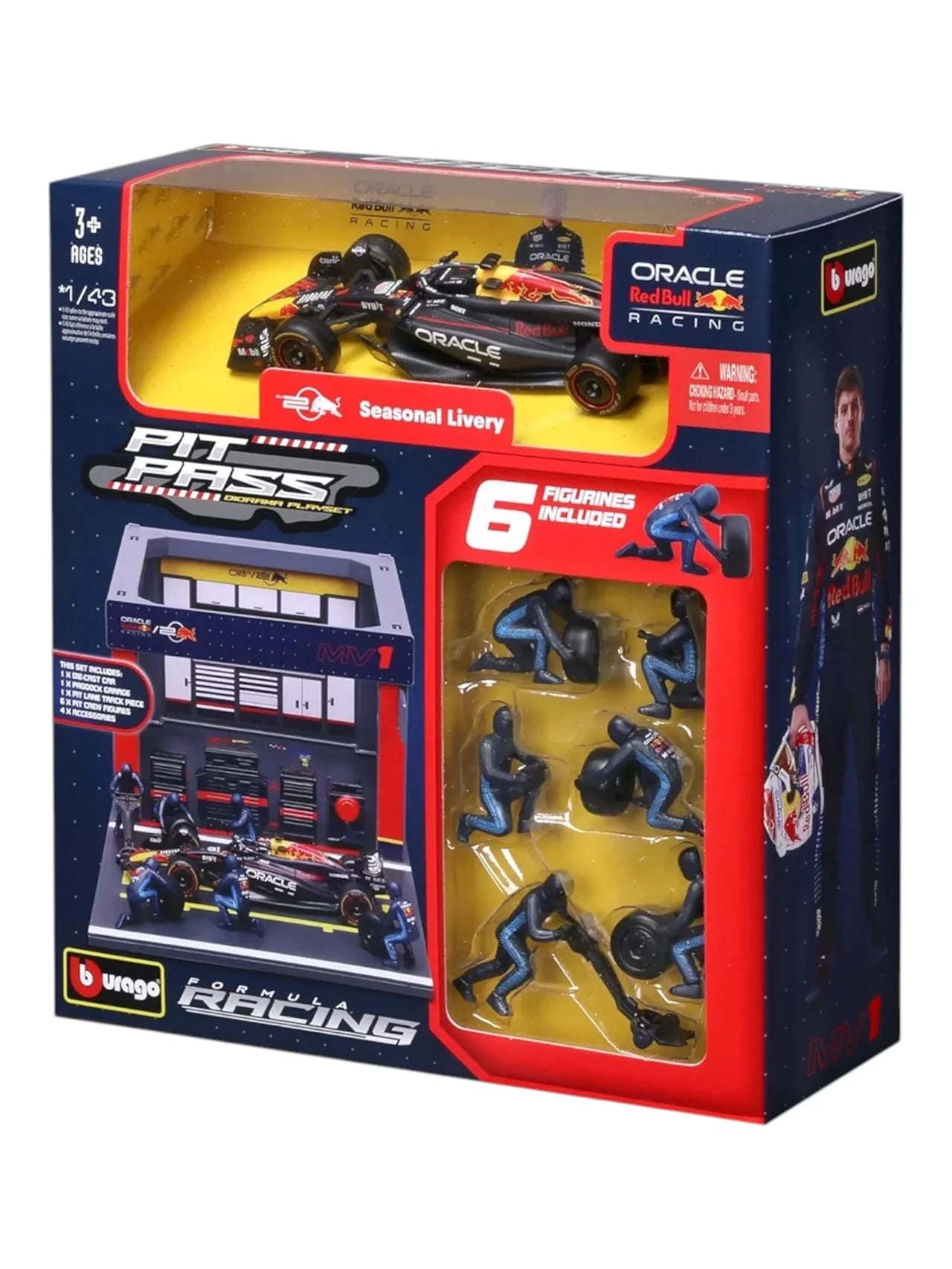 Bburago Bburago Pit Pass Red Bull RB20 Max Verstappen #1 Diorama | 2024 | 1:43