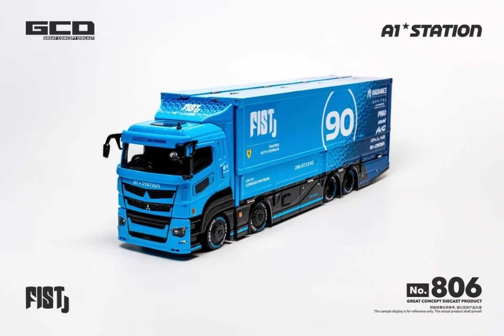 GCD FIST Team LBWK Mitsubishi Fuso Super Great Container Truck (RHD) | GCD 1:64 photo 2